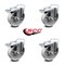 Service Caster 5 Inch Semi Steel Swivel Bolt Hole Caster Set with Total Lock Brake SCC SCC-BHTTL20S515-SSR-4 - alternate 3
